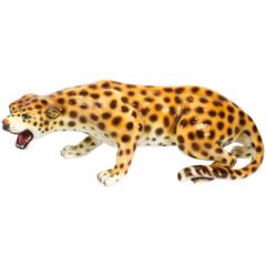 Large Italian Mid-Century Modern Ceramic Cheetah Sculpture 3