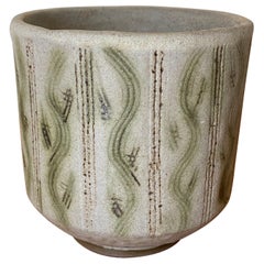 Stoneware vase by Nancy Wickham of the Vermont Workshop ex. Design Technics