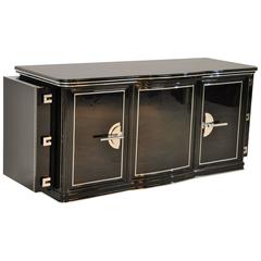 1930s Art Deco Buffet from New York in High-Gloss Black