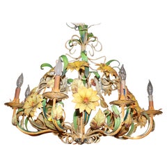 Painted Floral Chandelier