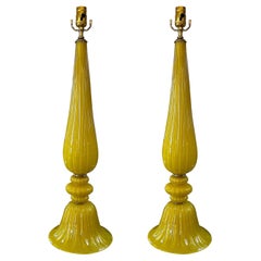 Pair Of  Murano Glass Lamps