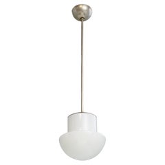 Paavo Tynell, Pendant Light, Nickel, Glass, Finland, 1930s