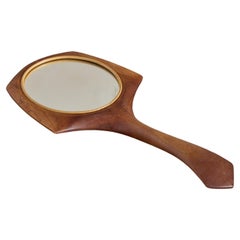 Italian Wooden Hand Mirror