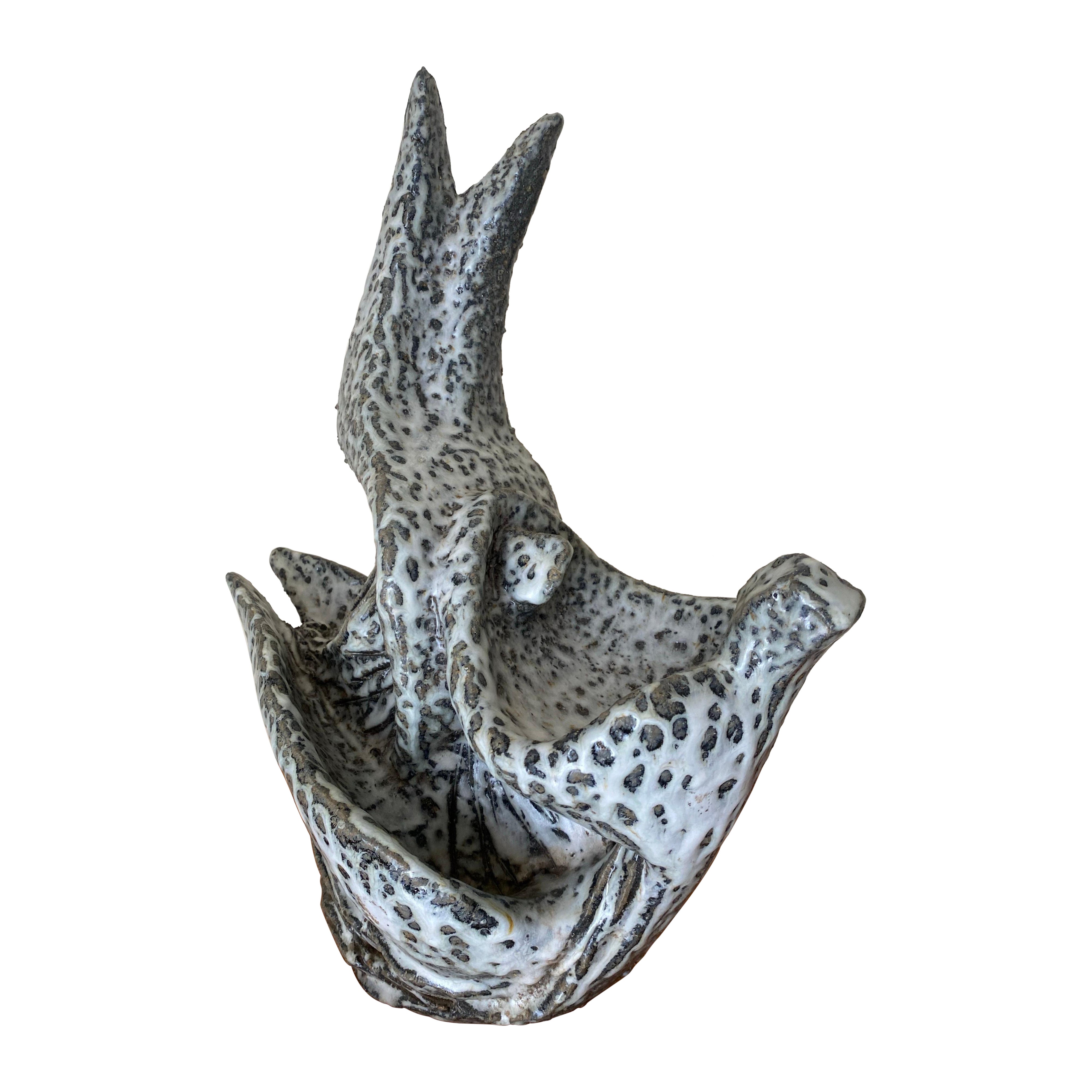 Midcentury Lee Rosen for Design-Technics Brutalist Figural Stoneware Sculpture For Sale