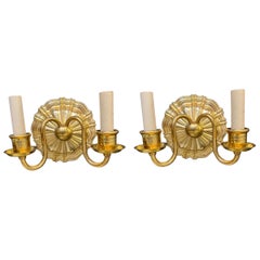 1930’s Caldwell Sunburst Bronze Sconces