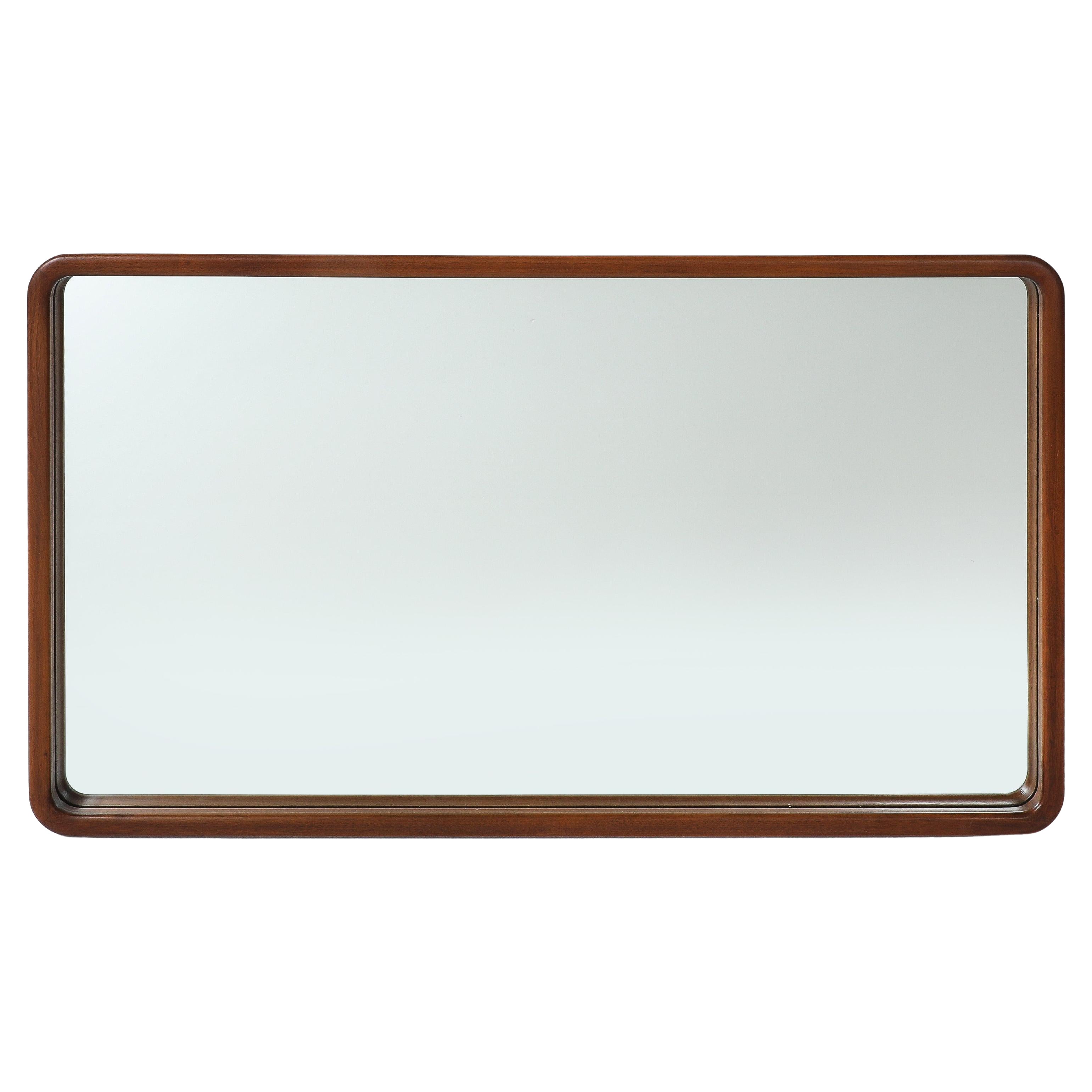 T.H. Robsjohn Gibbings pour Widdicomb, grand miroir mural moderniste en vente