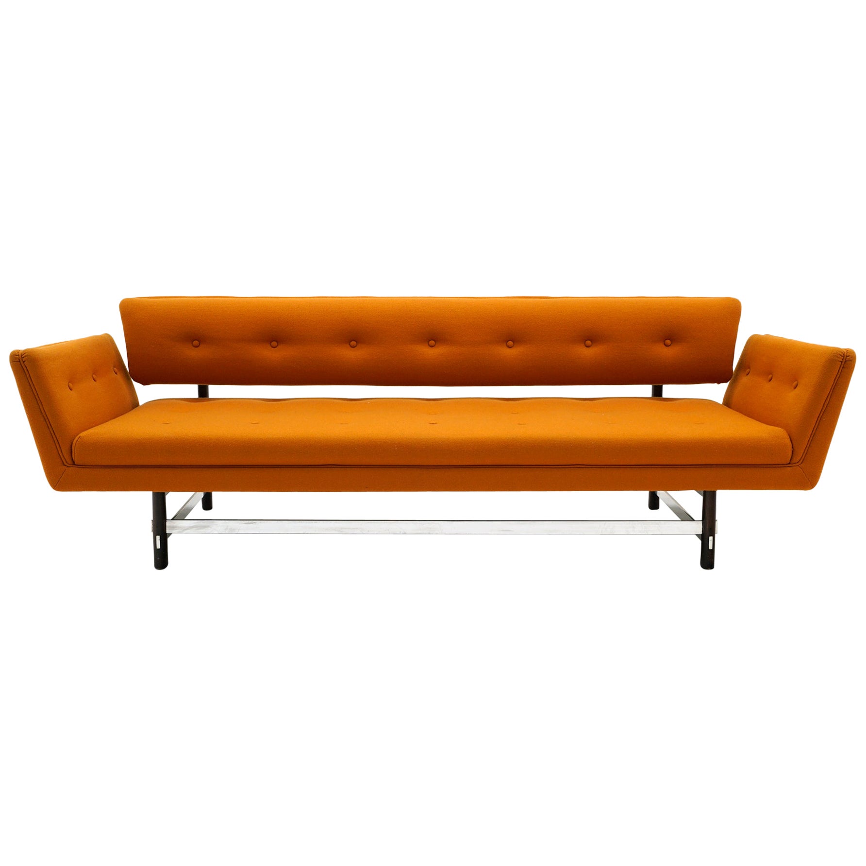 Rare Dunbar Sofa Model 5316 by Edward Wormley.  Original Orange Upholstery