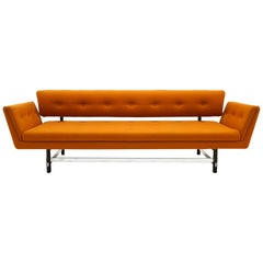 Seltenes Dunbar-Sofa Modell 5316 von Edward Wormley.  Orangefarbene Original-Polsterung