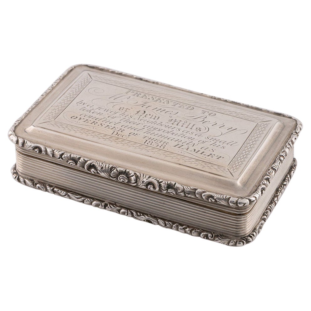 Nathaniel Mills Silver Snuff Box Birmingham 1835