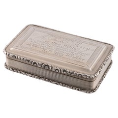 Nathaniel Mills Silver Snuff Box Birmingham 1835