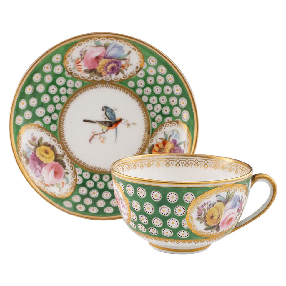 Nantgarw Porcelain Teacup and Saucer c1820