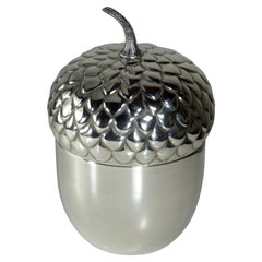 1970 Teghini Firenze Secchiello per il ghiaccio con ghianda placcata in argento