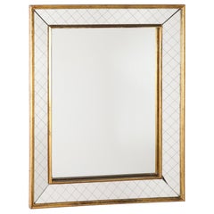 Arbus Inspired Gilt "Entrelacs" Parclose Wall Mirror - France 1940's