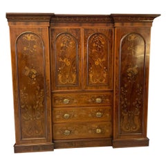 Outstanding Quality Large Antique Victorian Inlaid Mahogany Wardrobe