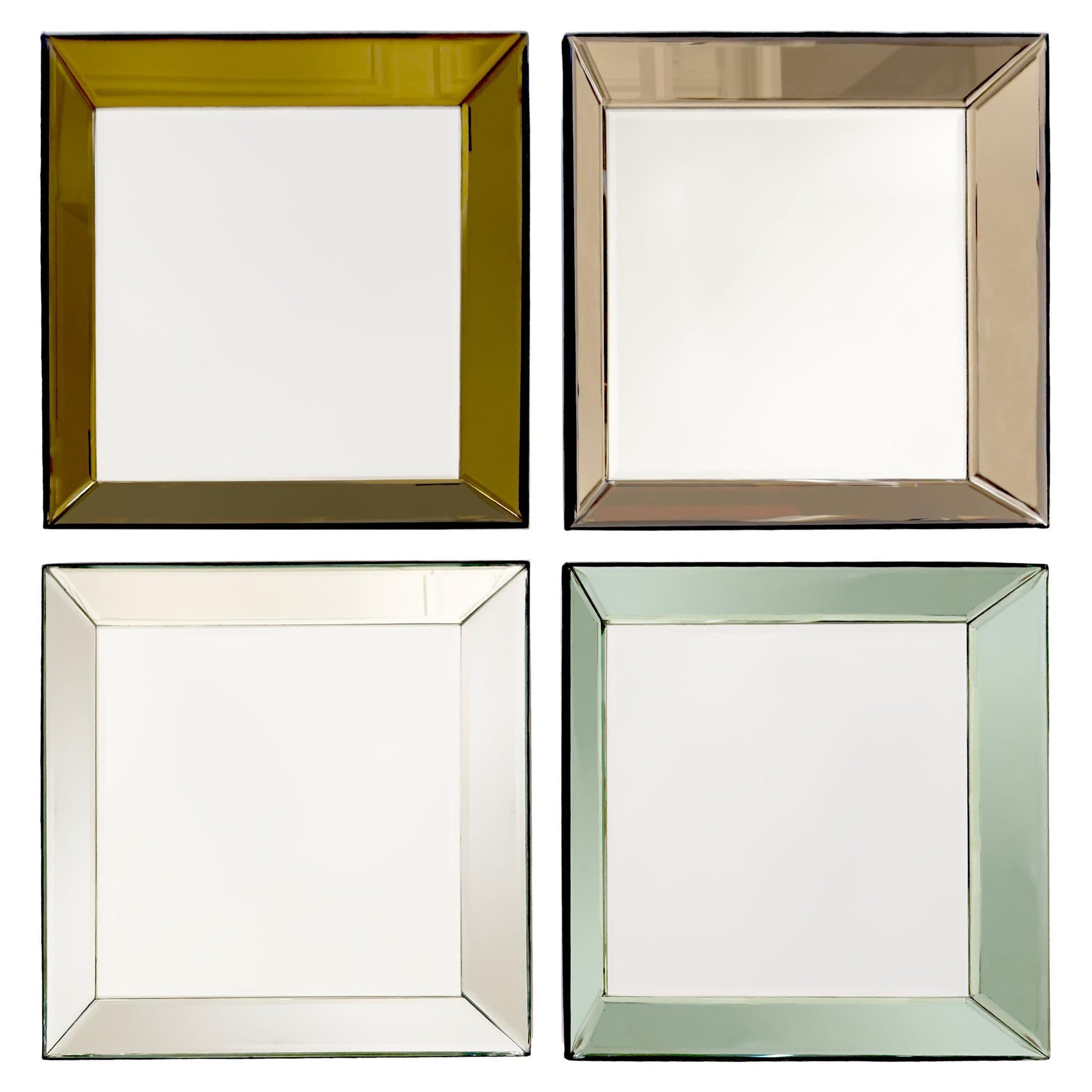 Olivier de Schrijver - Set of 4 Square Contemporary Mirrors, Signed and Numbered