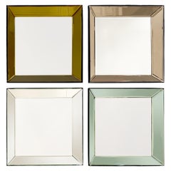 Olivier de Schrijver - Set of 4 Square Contemporary Mirrors, Signed and Numbered