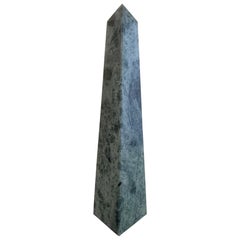 Neoclassical Grand Tour Solid Marble Green Obelisk