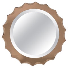 Mid-Century Wall Mirror Attributed To  Cristal Art, 1960s