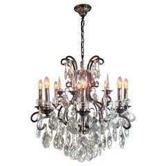 Black Modern Crystal Chandelier Art Nouveau Lustre Small