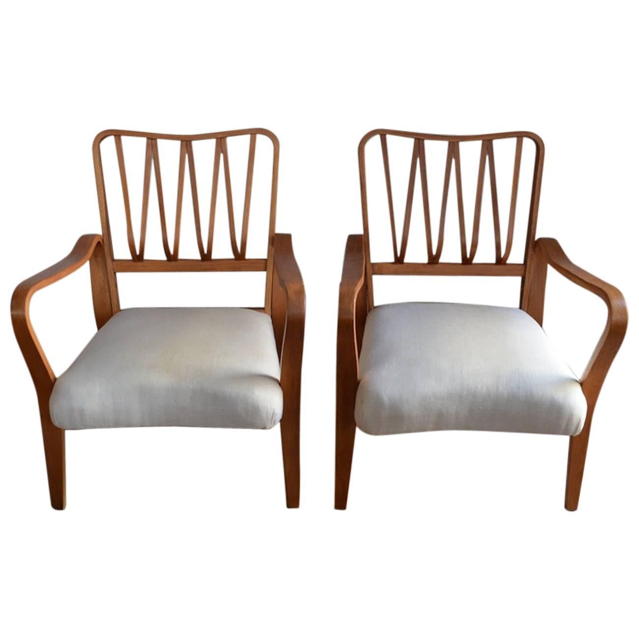 Exceptional Pair of 'Linden' Armchairs by G.A. Jenkins