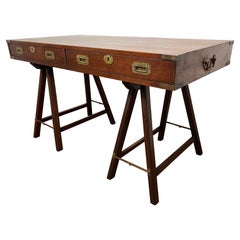 Antique 19th Century British Campaign Desk in Mahogany