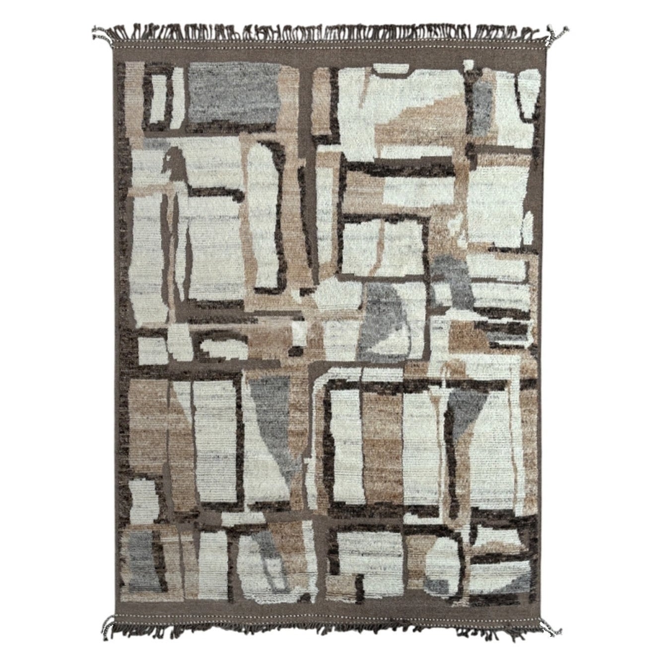Tappeto in stile Azilal marocchino 9x12 Ft New. Opzioni personalizzate disponibili. 100% Lana