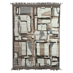 9x12 Ft Nouveau tapis marocain de style azilal. Options sur mesure disponibles. 100 % laine