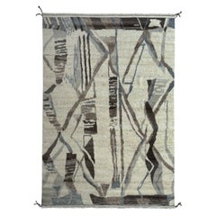 9x12 Ft Contemporary Handmade Moroccan Style Rug. Kundenspezifische Optionen verfügbar