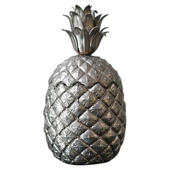 Cubitera de Peltre-Piña Por Mauro Manetti Para Fonderia D'arte Firenze, Años 60