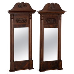 19th Century Pair of Mahogany Mirrors, Denmark