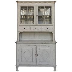 Two-Part Swedish Cupboard with Serving Surface