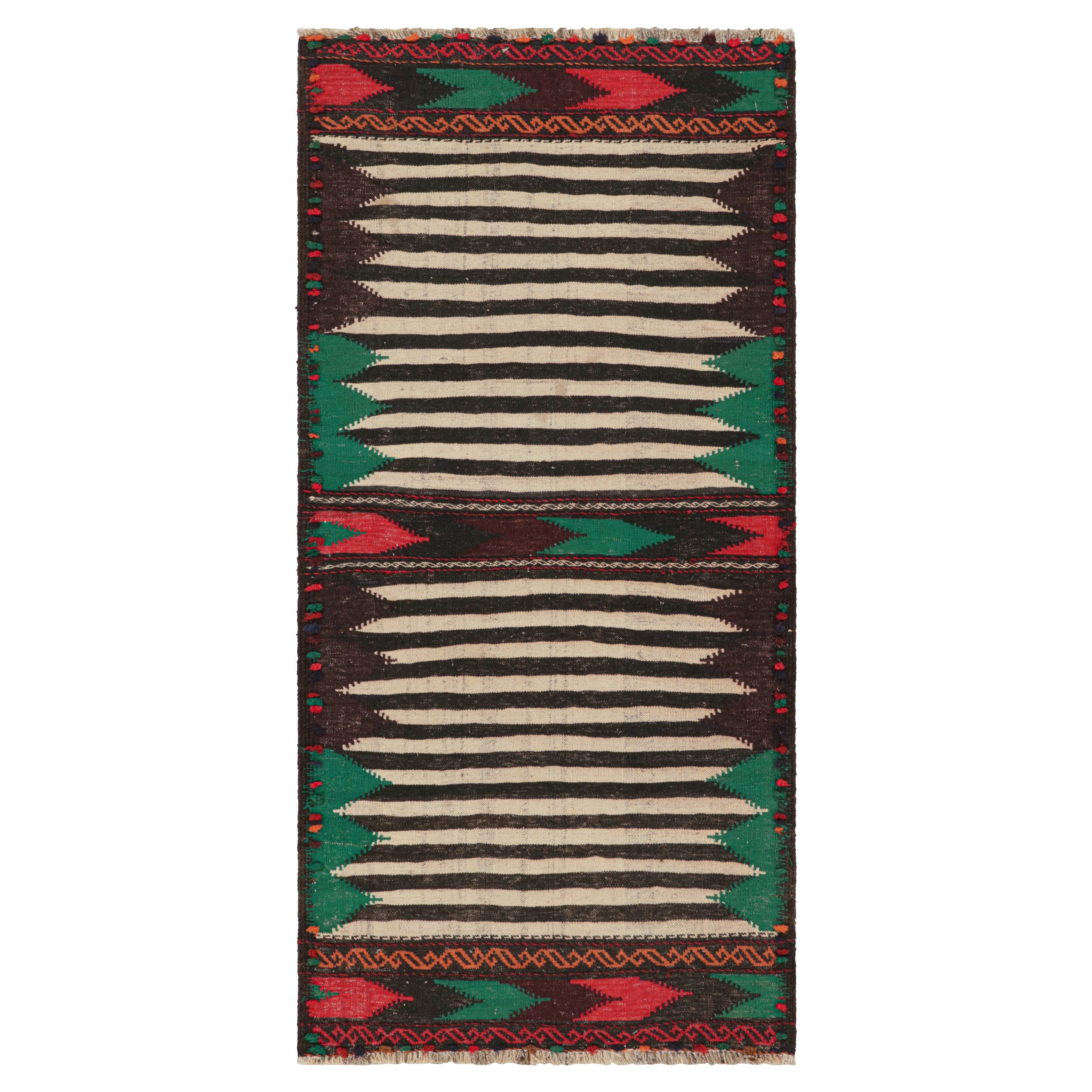 Tapis Kilim afghan vintage à rayures polychromes, de Rug & Kilim