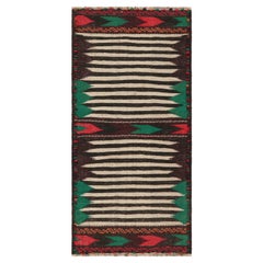 Vintage Afghan Kilim Rug with Polychromatic Stripes, from Rug & Kilim