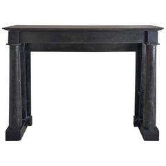 Antique Fireplace in Black Marble Directoire and Empire Period