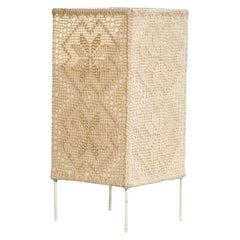 Lampada da tavolo di design svedese, metallo, tessuto, Svezia, anni '1960