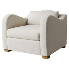 "Elodie" Lounge Chair in Cream Performance Bouclé by Christiane Lemieux
