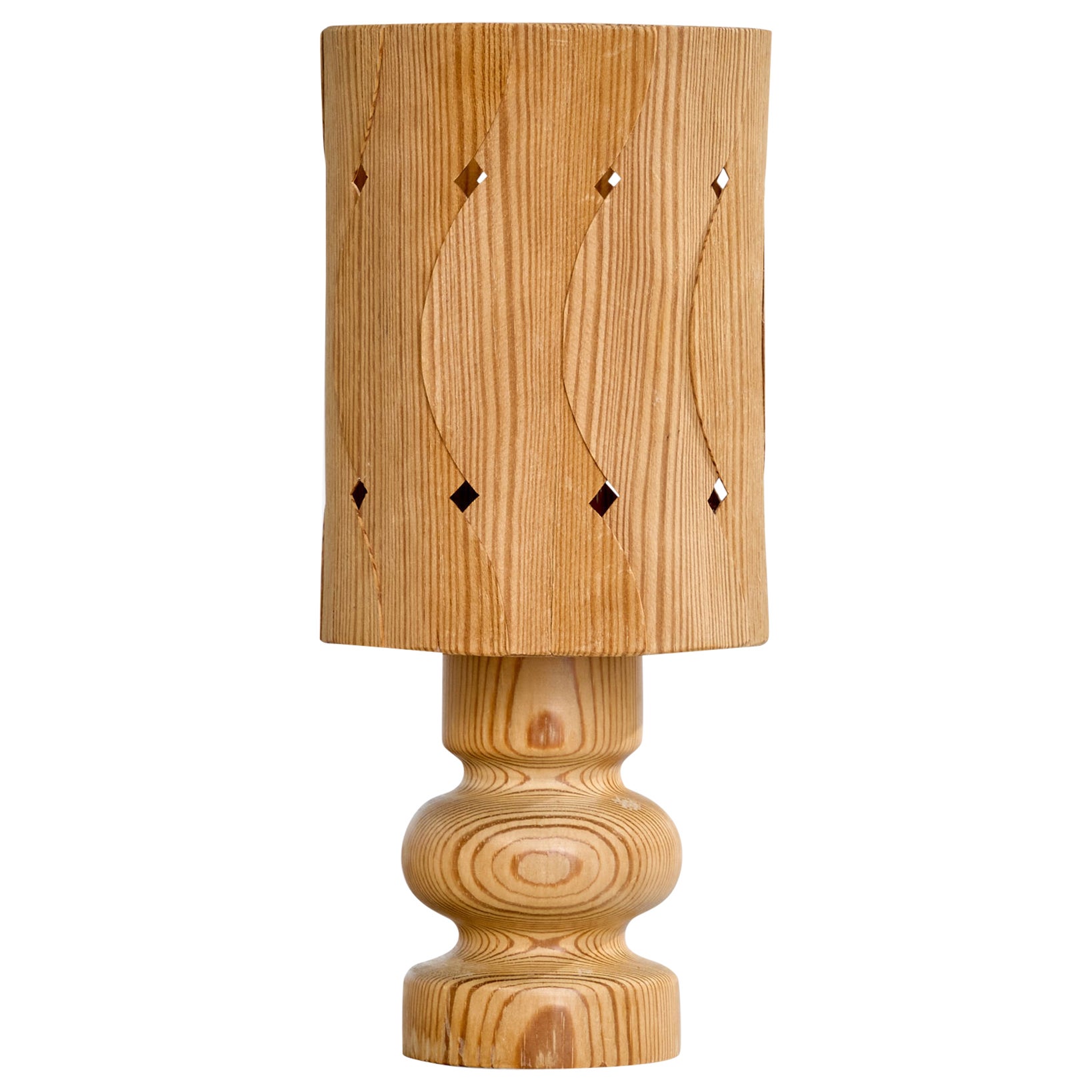 Créateur suédois, lampe de bureau, pin, Suède, années 1970