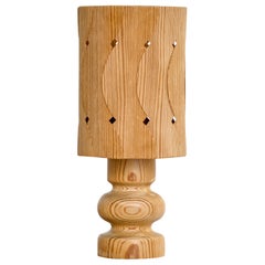 Lampada da tavolo di design svedese, pino, Svezia, anni '1970