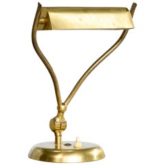Swedish Designer, Table Lamp, Brass, Sweden, 1950s