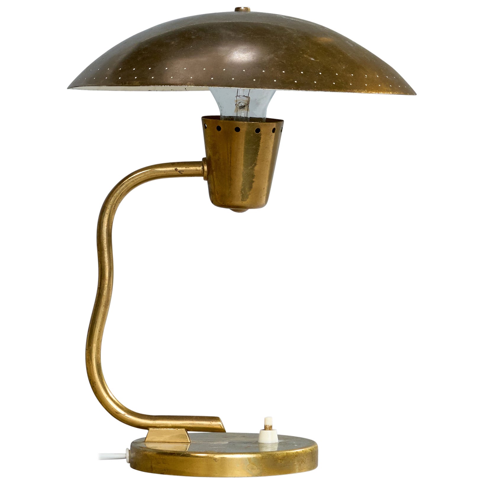 Itsu, lampada da tavolo, ottone, Finlandia, anni '50