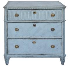 Swedish Chest of Drawers in Blue