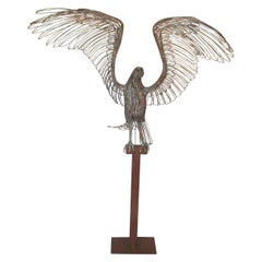 Copper Wire Eagle Sculpture
