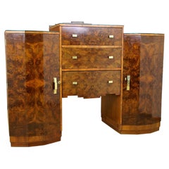 20th Century Art Deco Sideboard/ Buffet - Burr Walnut Bookmatched, AT, ca 1930