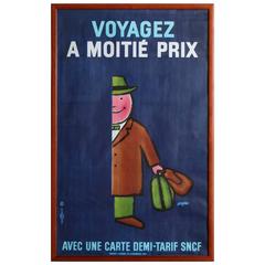 Framed Vintage French Humorous Poster