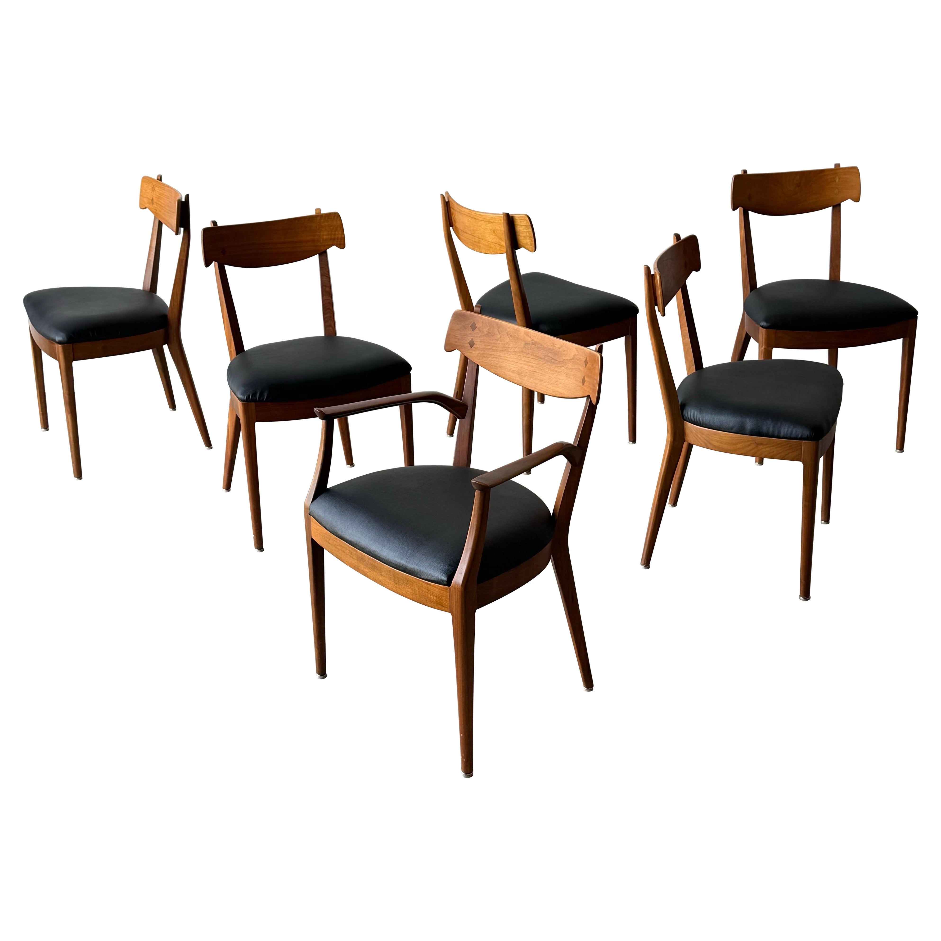 Mid-Century Drexel Declaration Dining Chairs by Kipp Stewart - Set of Six