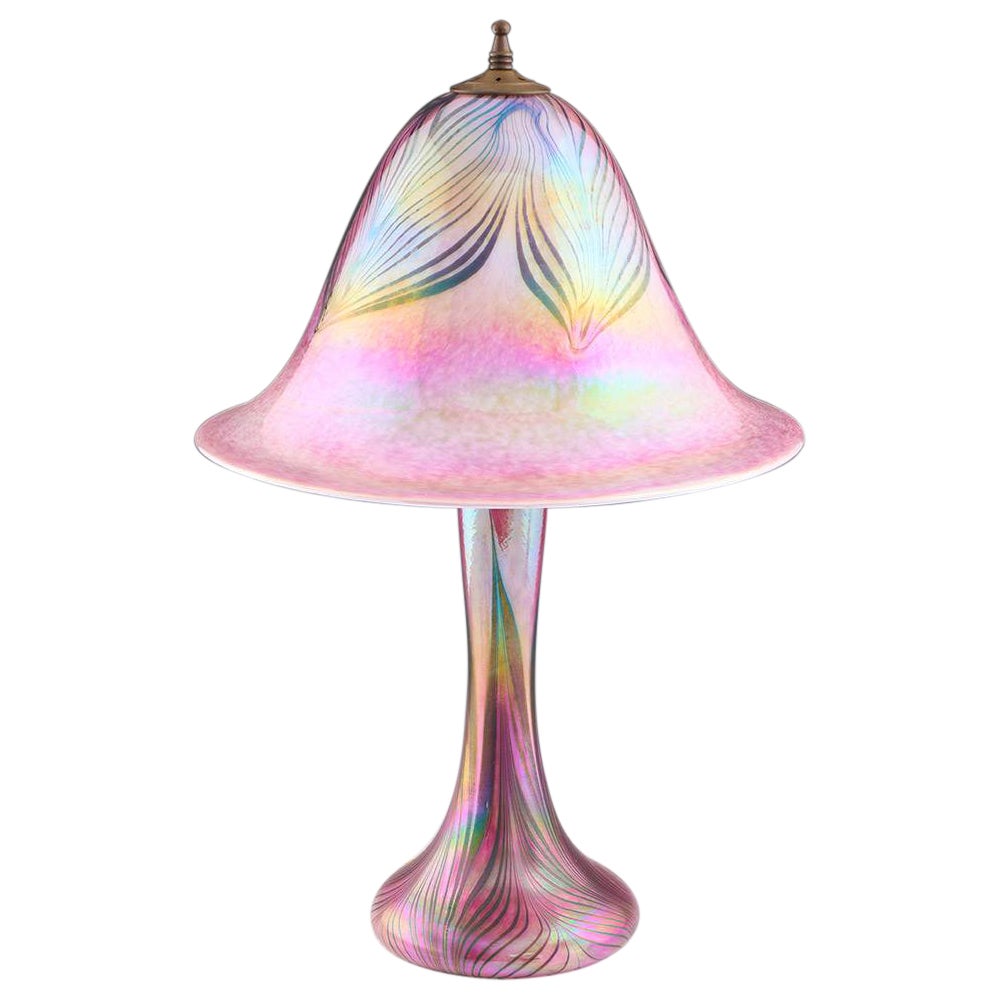 Lámpara de sobremesa de vidrio artístico John Ditchfield Modern en venta