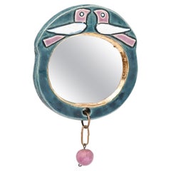 Small Mithé Espelt circular ceramic pocket mirror