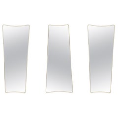 Series of 3 asymmetrical mirrors. 1950s style.