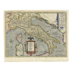 Italia Antiqua Philippo Cluvero – 1603 Hondius Map of Ancient Italy, Handcolored