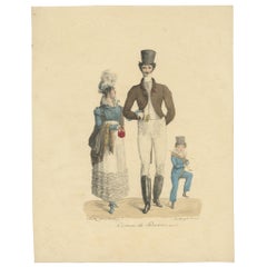 Costume de Printemps – Elegant Early 19th-Century French Fashion Engraving